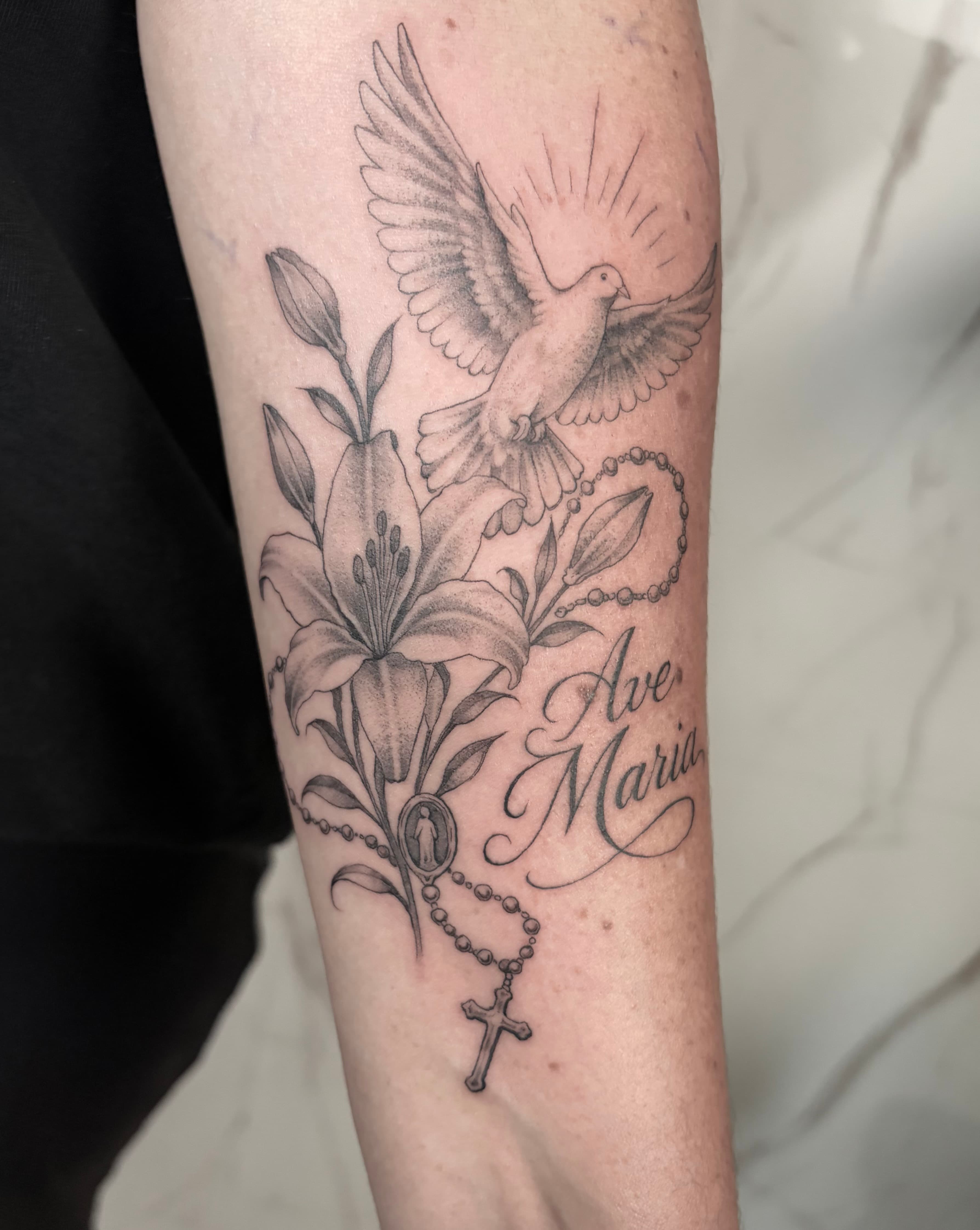 Tatouage réalisé par David — Fine line